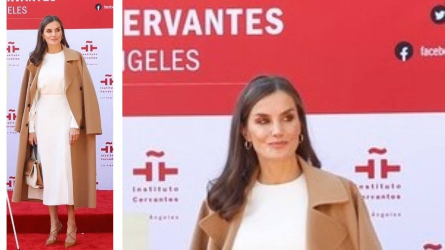 La Reina Letizia y un look distinguido en su agenda en Los Ángeles