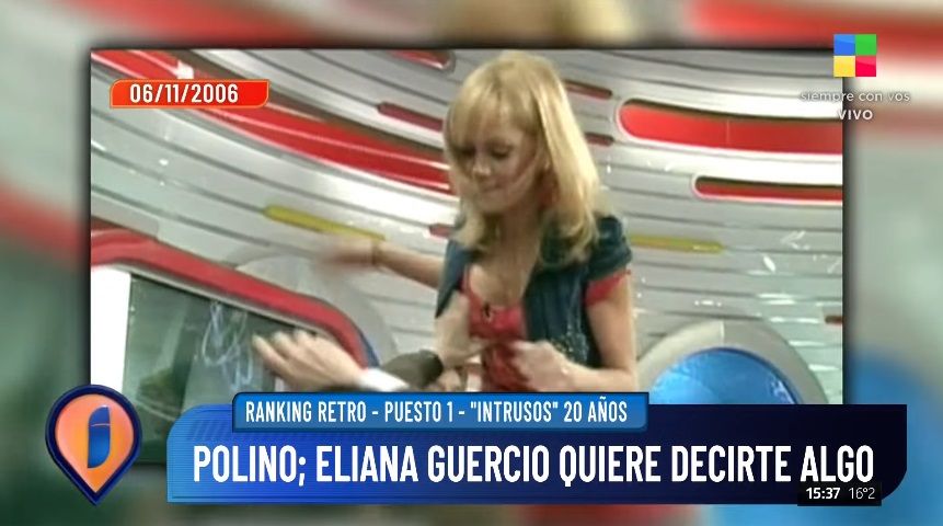 Jorge Rial presenta a Eliana Guercio en Intrusos 3