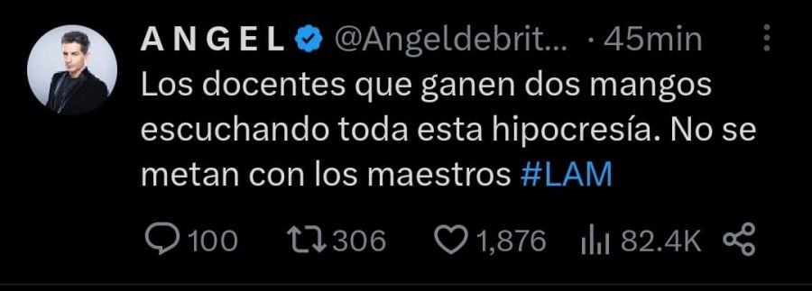 la reacción de los famosos al Debate 2023