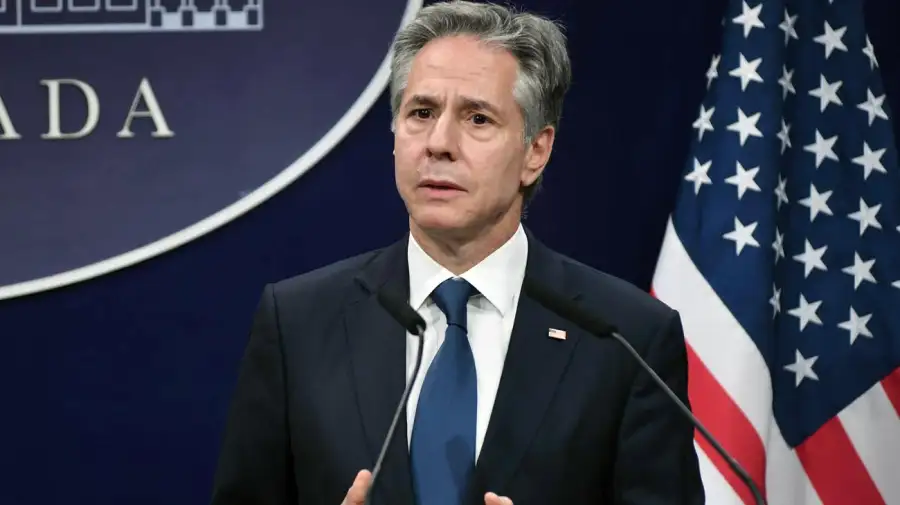 Conferencia de prensa del Secretario de Estado de los Estados Unidos de América, Antony Blinken, la canciller Diana Mondino