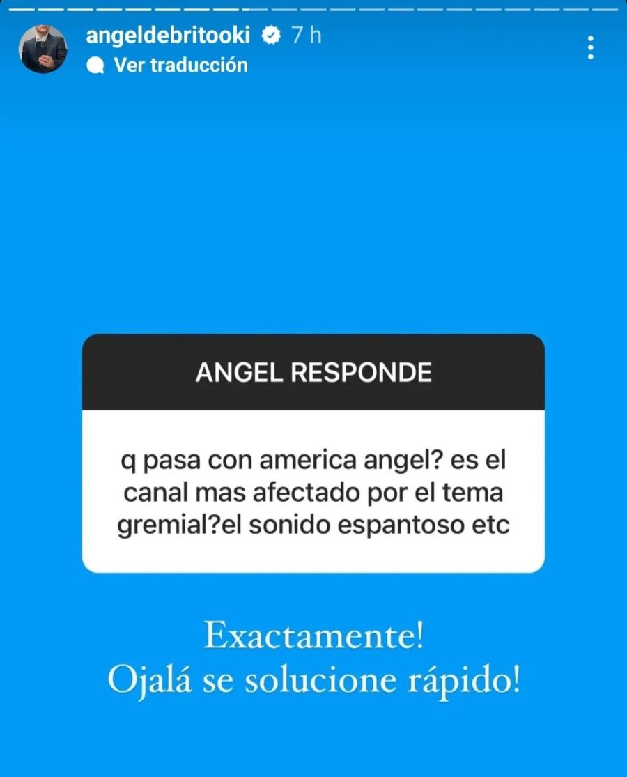 Ángel de Brito sobre la crisis de América TV 2