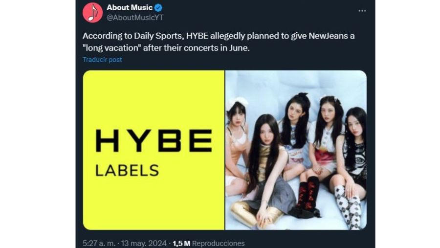 HYBE quiere poner en hiatus a NewJeans
