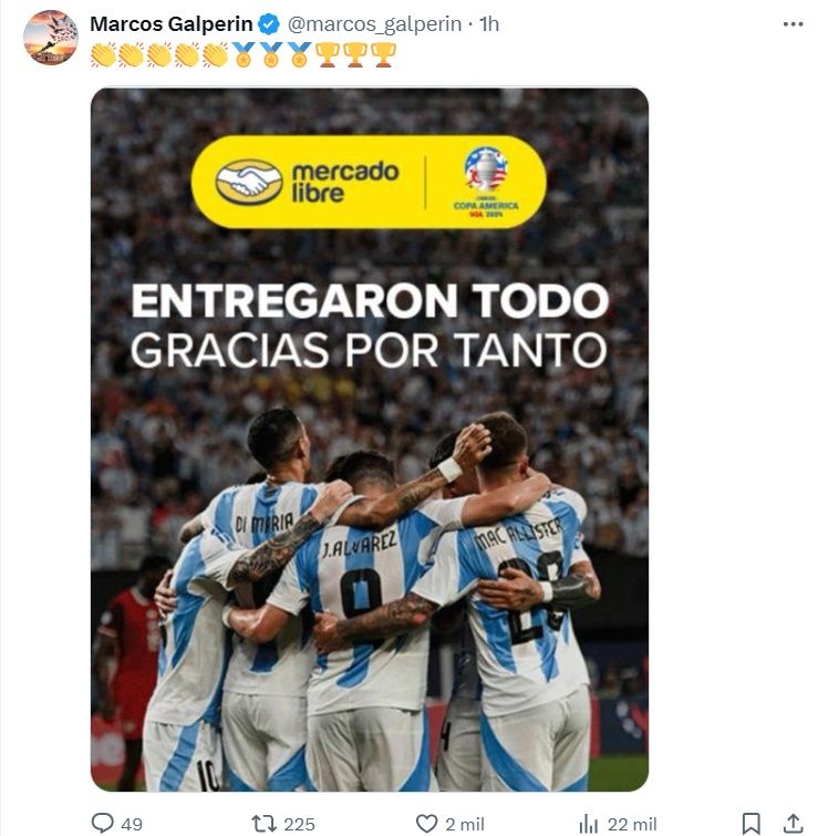 Tuit Galperin Copa América