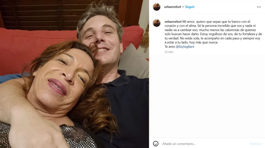 El apoyo de Sebastián Nebot a Lizy Tagliani en medio del escándalo