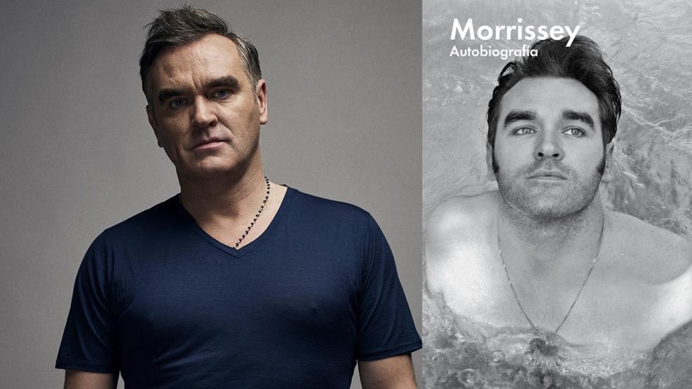 Morrisey y tapa de su Autobiografía, publicada por Malpaso (2017). 20211111