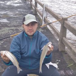 Los vientos que estuvieron soplando del sector ESE con mucha intensidad beneficiaron al fanático pescador de los pejerreyes. 