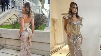 Milett Figueroa debutó como modelo en el Argentina Fashion Week con un vestido de novia