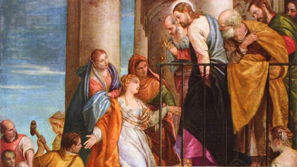 Jesús rodeado de mujeres