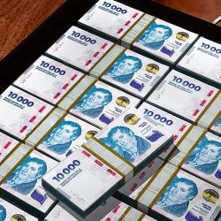 Millones de pesos en una valija. | Foto:Cedoc.